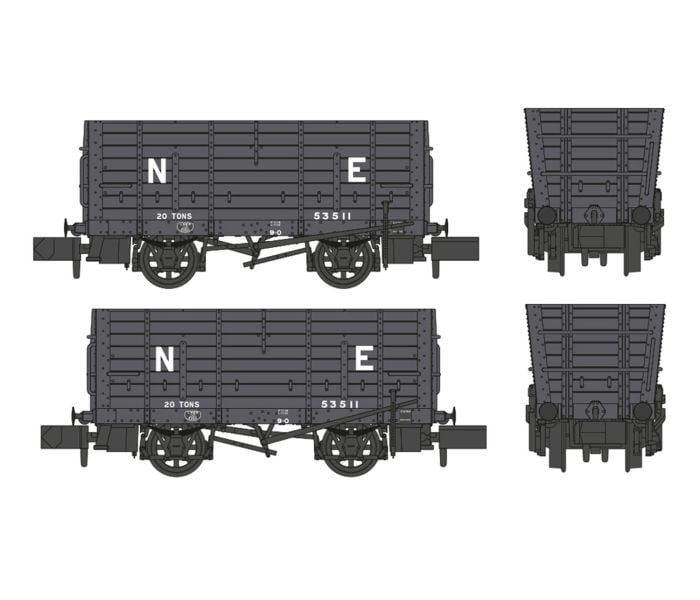 D12 Coal Hopper LNER Grey 53511