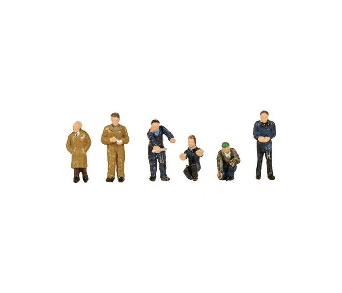 Factory Workers and Foreman (6) Figure Set