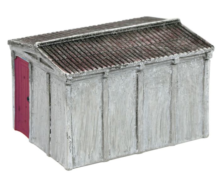 Scenecraft Sectional Lineside Hut Red Door (Pre-Built)