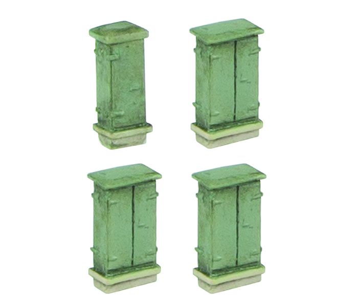 Scenecraft Lineside Cabinets 4pcs (Pre-Built)