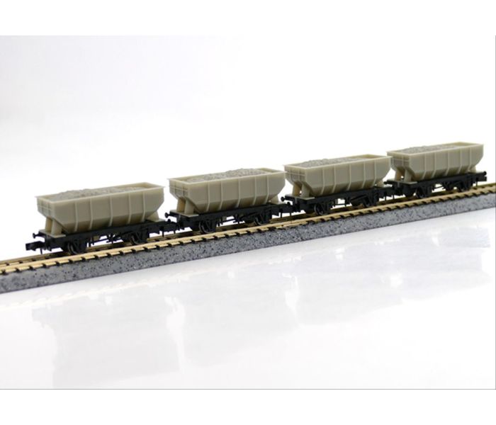21t Hopper Plain Grey Wagon Set (4)