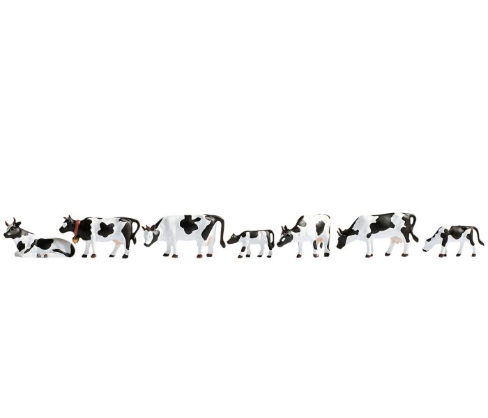 Black and White Cows (7) Figure Set