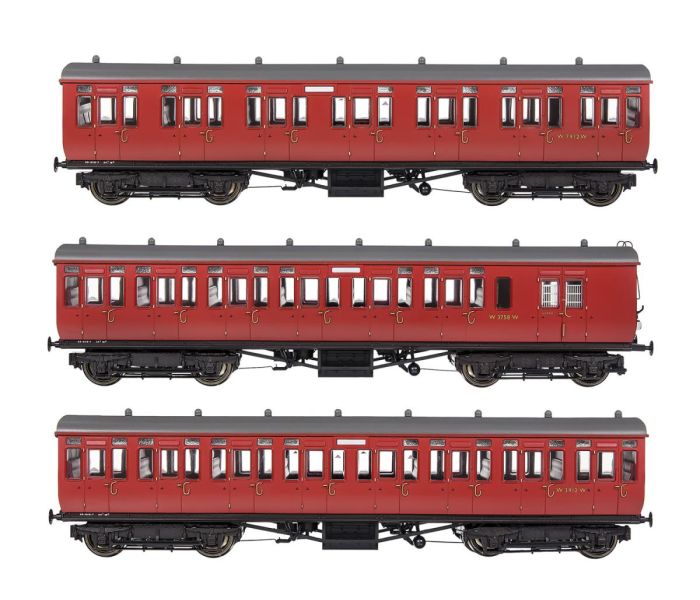 GWR Toplight Coach Set (3) BR(WR) Maroon Pack B
