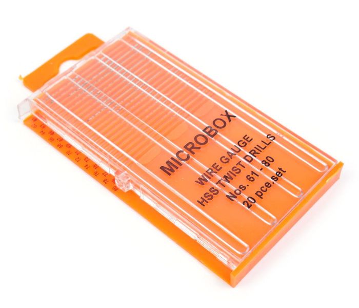 Microbox Wire Gauge HSS Twist Drill Bits 61-80