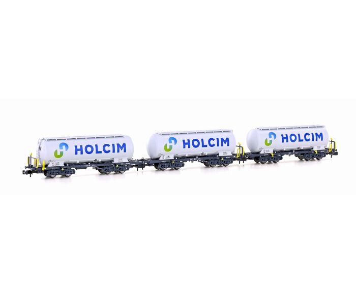 Holcim New Logo Uacs Bogie Silo Wagon Set (3) VI