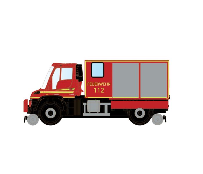 Feuewehr Unimog U423 Road/Rail Vehicle VI (DCC-Fitted)