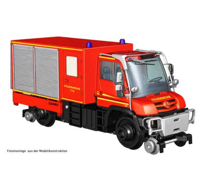 MB Unimog U423 Road/Rail Vehicle Fire VI (DCC-Sound)