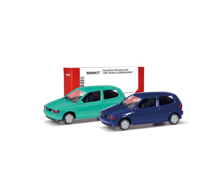Minikit Set (2) VW Polo Pistachio/Chagal Blue