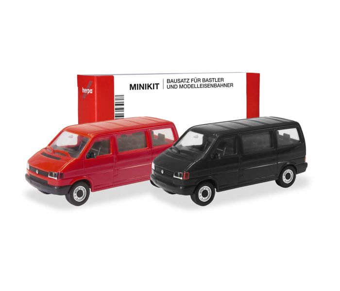Minikit Set (2) VW T4 Bus Red & Black