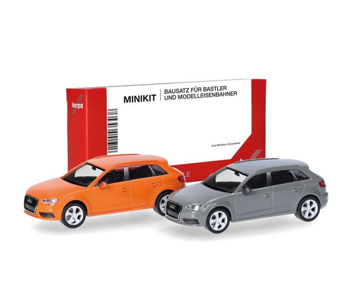 Minikit (2) Audi A3 Sportback Glow Orange/Nardo Grey