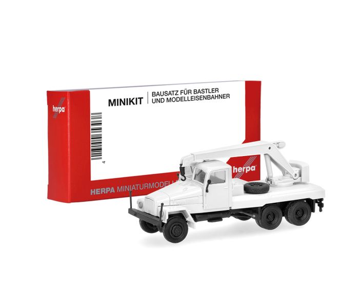 Minikit IFA G5 3 Axle Crane Truck White