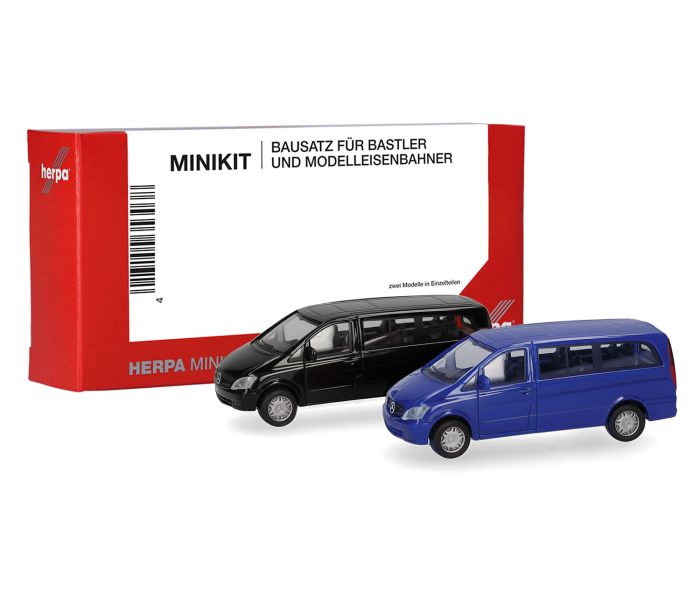 Minikit MB Vito Bus 2010 Set (2) Black & Ultramarine Blue