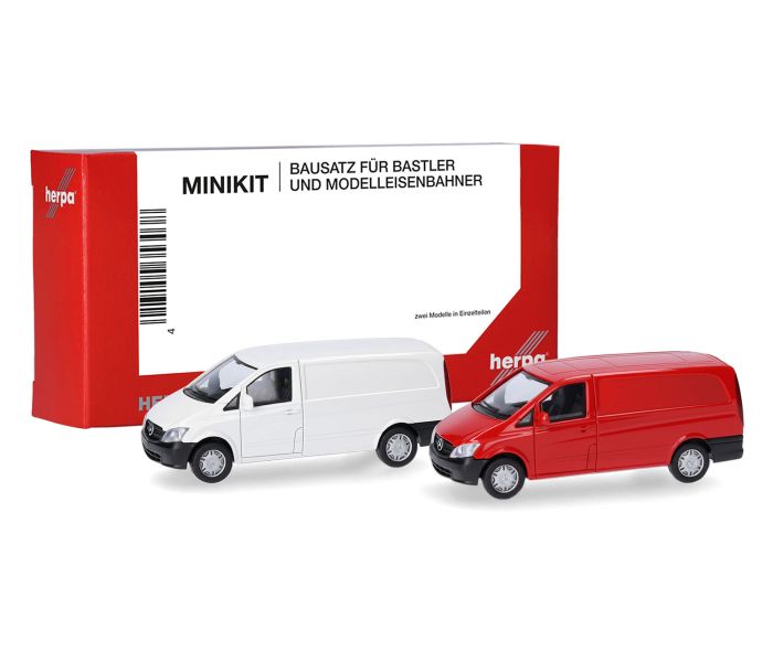 Minikit MB Vito Van 2010 Set (2) White & Red