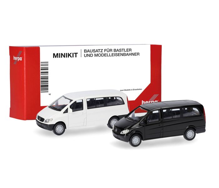 Minikit MB Vito Bus 2002 Set (2) White & Black