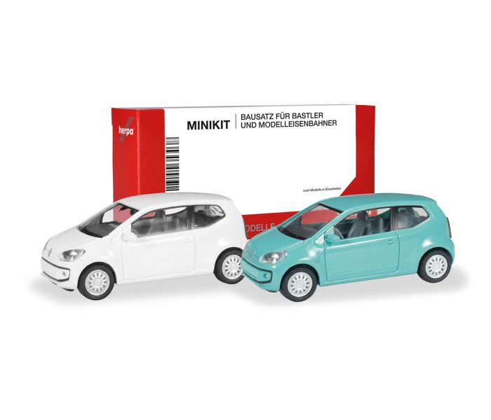 Minikit Set (2) VW Up! 3 Door White & Ice Mint Green
