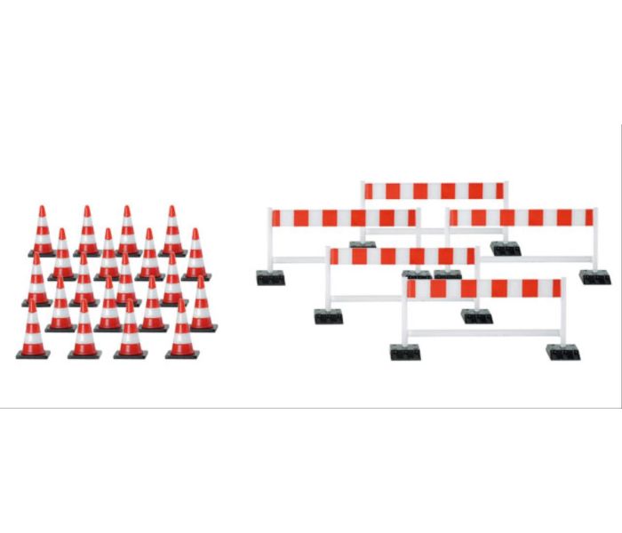 Cones (20) & Barriers (5) Red/White