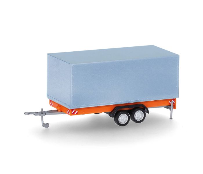 7.5t Tandem Tarpaulin Truck Trailer Orange/Grey