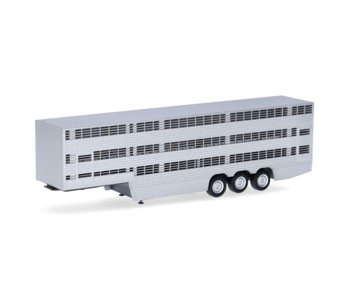 Livestock Transport 3 Axle Semitrailer Silver
