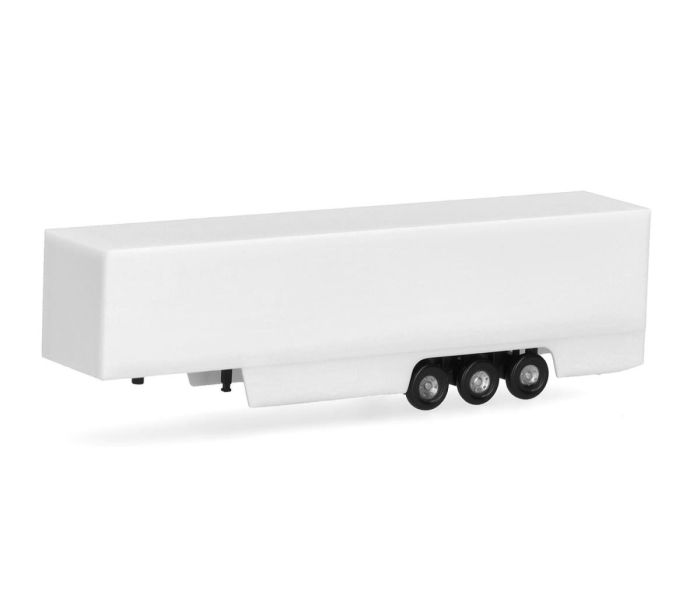 Box Semitrailer w/Side Skirting 3 Axle White (2)