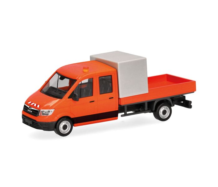 MAN TGE Double Cabin Short Tarpaulin Municipal Orange