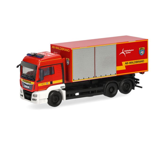 MAN TGS LX Roll Off Container Truck Feuerwehr Stadtregion
