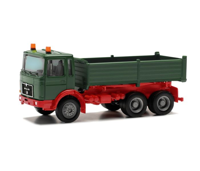Basic MAN F8 3 Axle Tipper Truck Green/Red