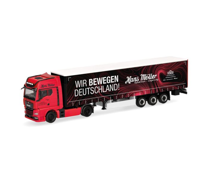 MAN TGX GX Curtain Canvas Semitrailer Hans Moller WBD