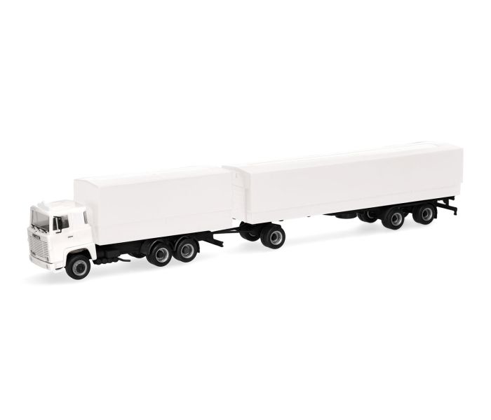 Scania 141 Flatbed Trailer White