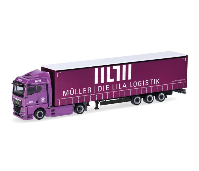 MAN eTGX GM Volume Curtain Canvas Semitrailer Muller