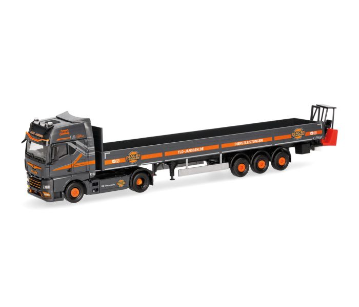 MAN TGX GX Plank Bed Semitrailer w/Forklift Jack Janssen