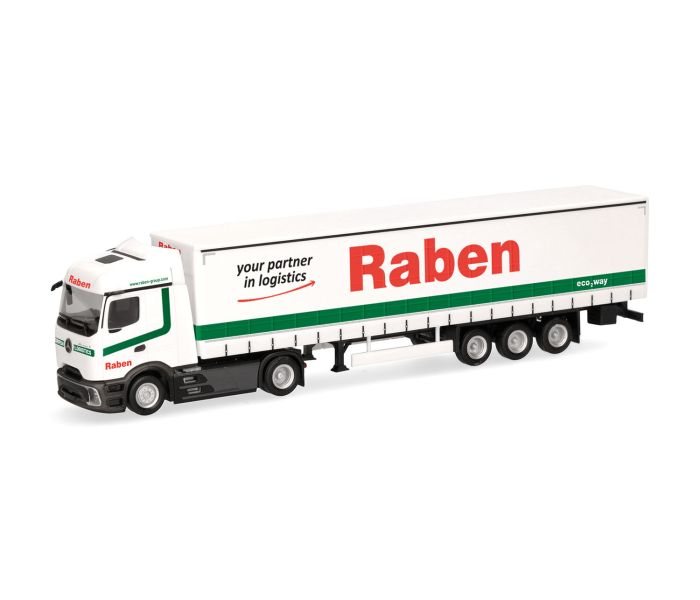 MB Actros L Streamspace Curtain Canvas Semitrailer Raben