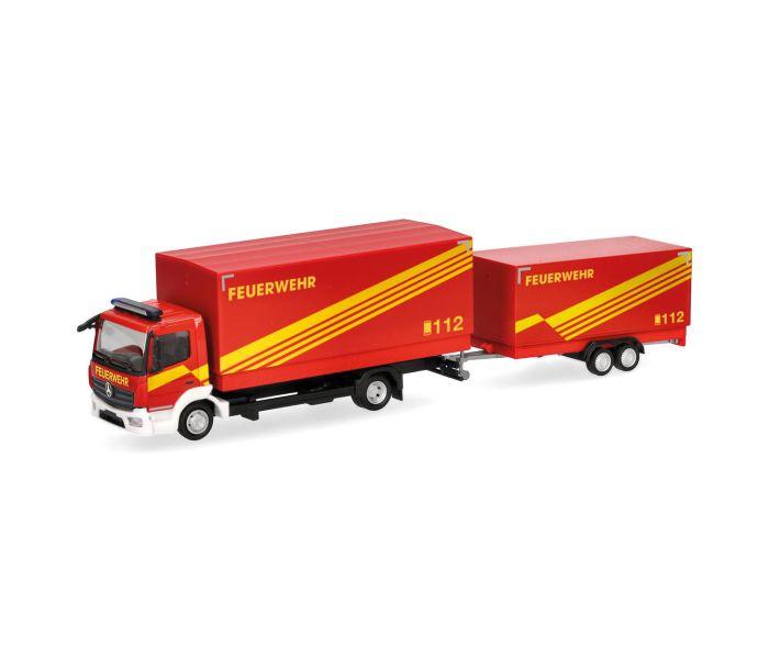 MB Atego 13 Tarpaulin Truck w/Trailer Feuerwehr Logistik