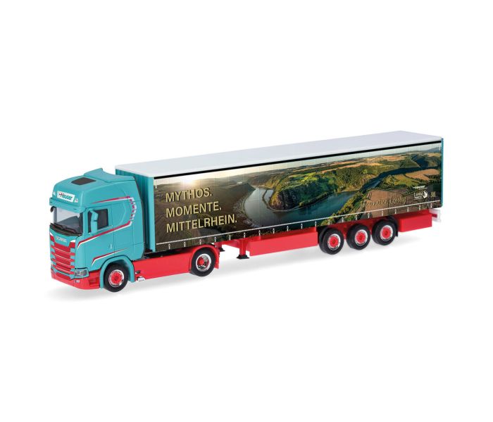 Scania CS 20 High Roof Curtain Canvas Semitrailer Heuser