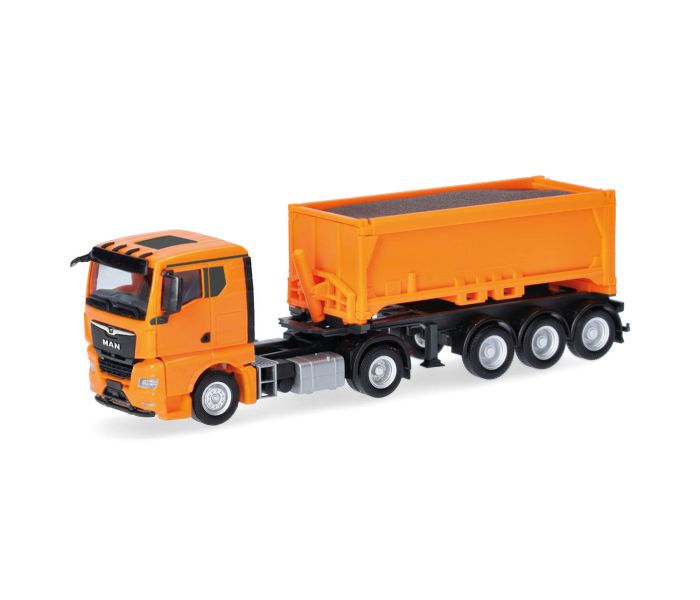 MAN TGX GN Excavated Material Semitrailer Truck Orange