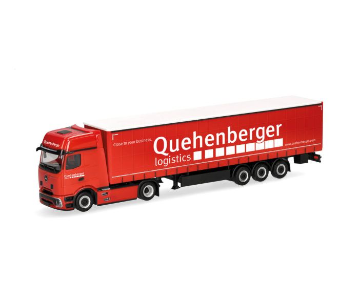 MB Actros L PCabin Curtain Canvas Semitrailer Quehenberger