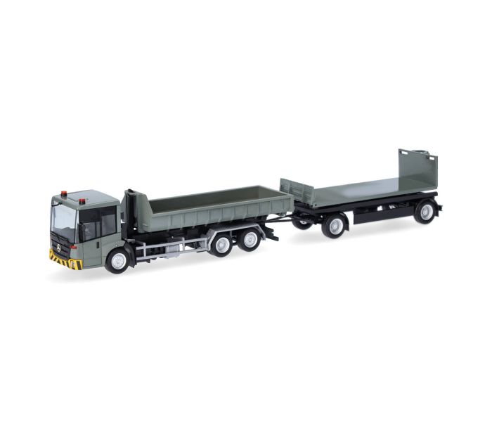 MB Econic Roll Off Bucket Trailer Grey/Yellow