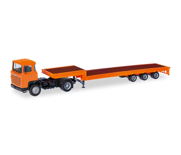 Basic Scania 141 Lowboy Semitrailer Orange