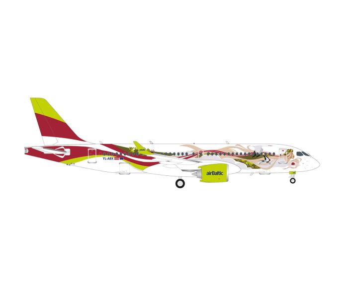 Airbus A220-300 airBaltic 50th YL-ABX (1:400)