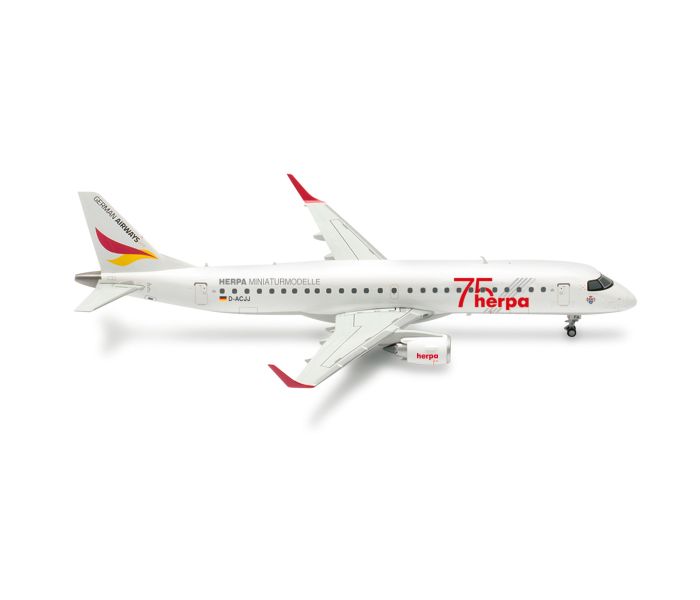 Embraer E190 German Airways Herpa 75 Years D-ACJJ (1:200)