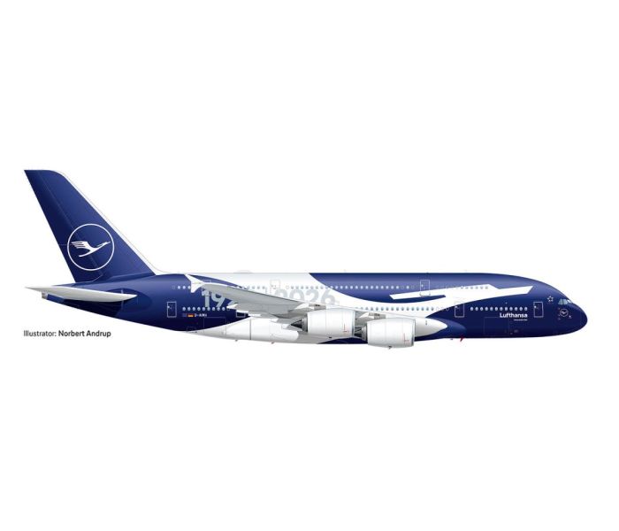 Snapfit Airbus A380 Lufthansa 100yr D-AIMH (1:200)