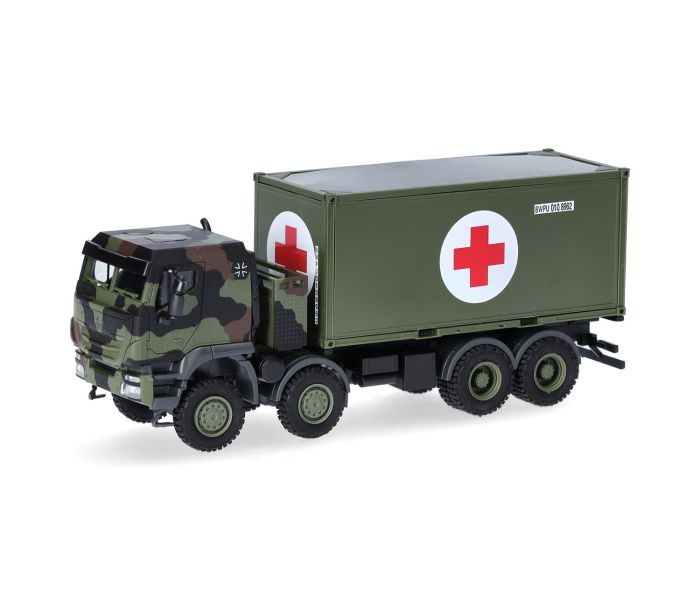 Military Iveco Trakker 8x8 LKW w/20ft Container Bundeswehr