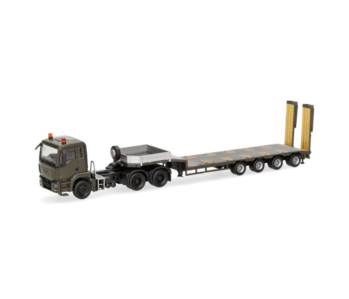 Military MAN TGS M 3 Axle Rigid Trailer w/Lowboy Trailer
