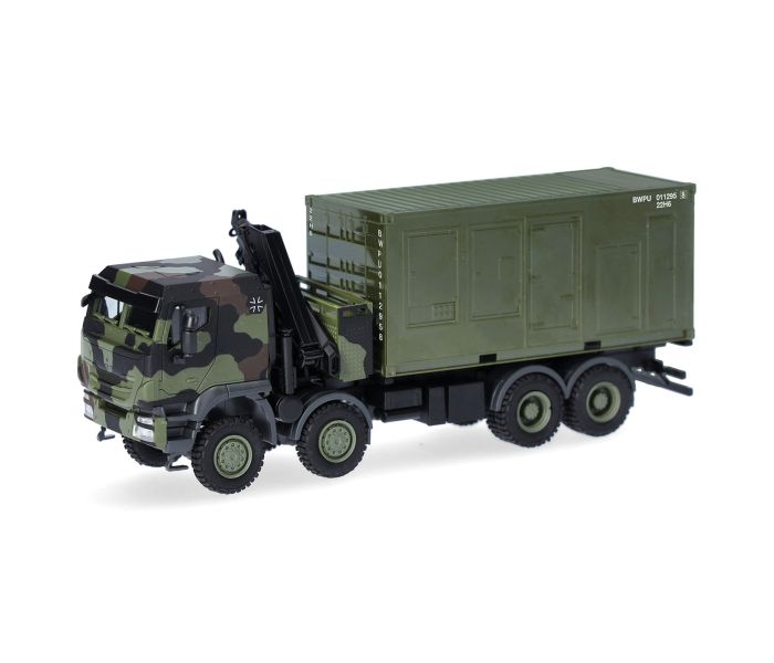 Military Iveco Trakker 8x8 LKW Crane/Container Bundeswehr