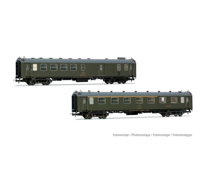 RENFE 5000 BBD4/AAR Coach Set Olive Green (2) IV