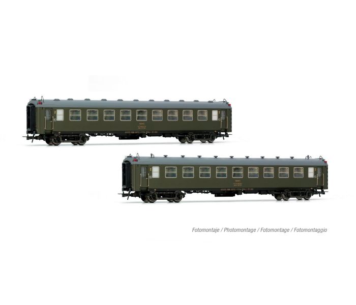 RENFE 5000 BB4 2nd Class Coach Set Olive Green (2) IV