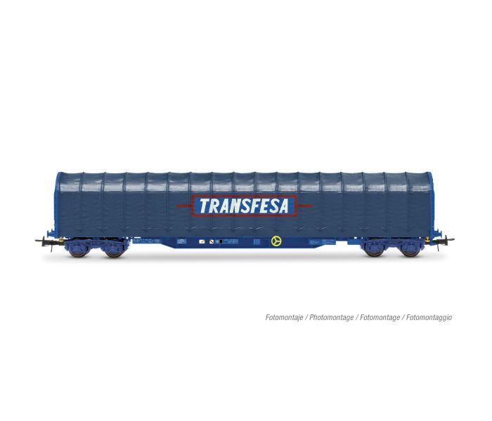 SNCF/RENFE 4 Axle Transfesa Blue Tarpaulin Wagon IV