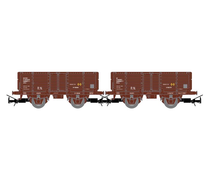 RENFE Open Wagon w/Tobacco Sacks Load Set (2) III