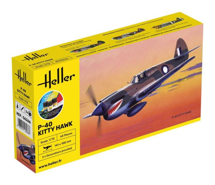 US Curtiss P-40 Kitty Hawk Starter Kit (1:72 Scale)