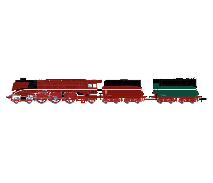 DR BR18 201 Fuel Tender Steam Locomotive V