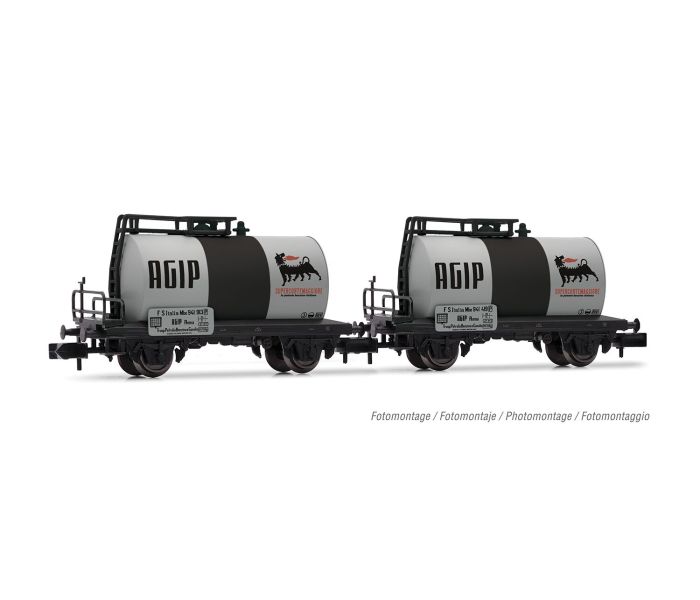 FS Agip 2 Axle Tank Wagon Set Dark Grey (2) III